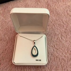 Silver plated necklace.